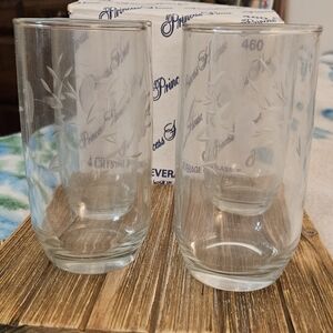 Vintage Princess House Crystal Heritage Drinking Glasses Set Of 4